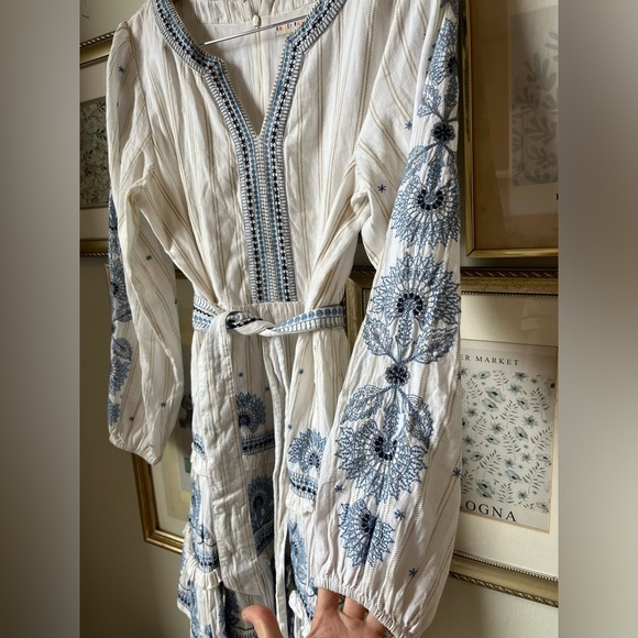 Roller Rabbit Indriya Embroidered Mini Dress Medium - Picture 7 of 11